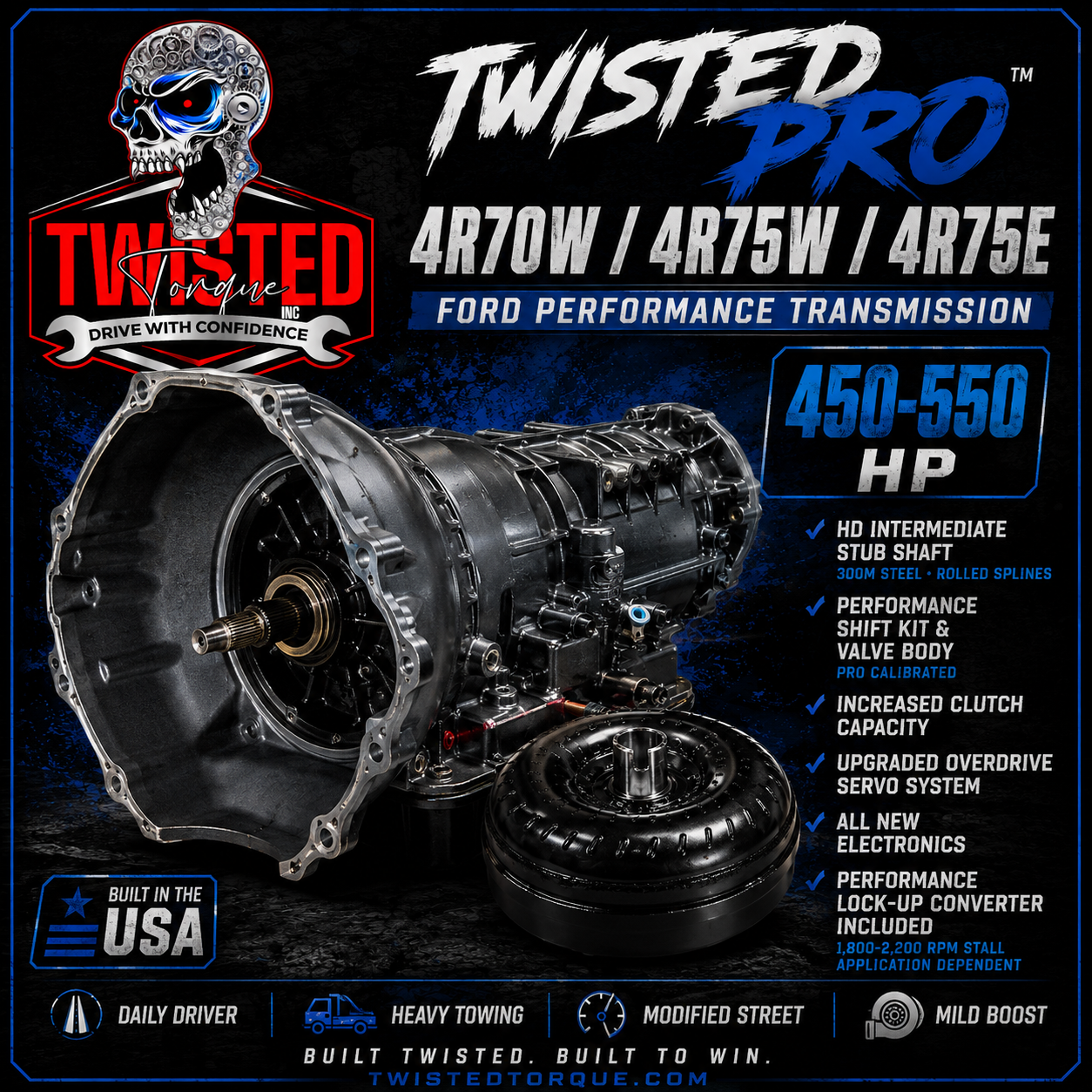 Twisted Pro™ AODE 4R70 4R75 Transmissions